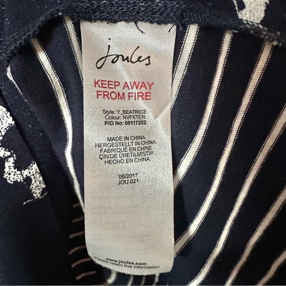 NEW Joules Beatrice Navy Mixed Pattern Top - Picture 6 of 8